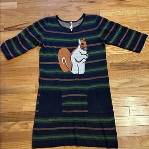 TeeBerry & Weave striped knit squirrel dress. Size S. Excellent condition